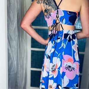 Express Blue Floral Maxi Dress
